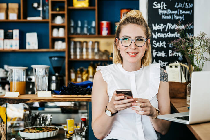 Woman on her cell phone